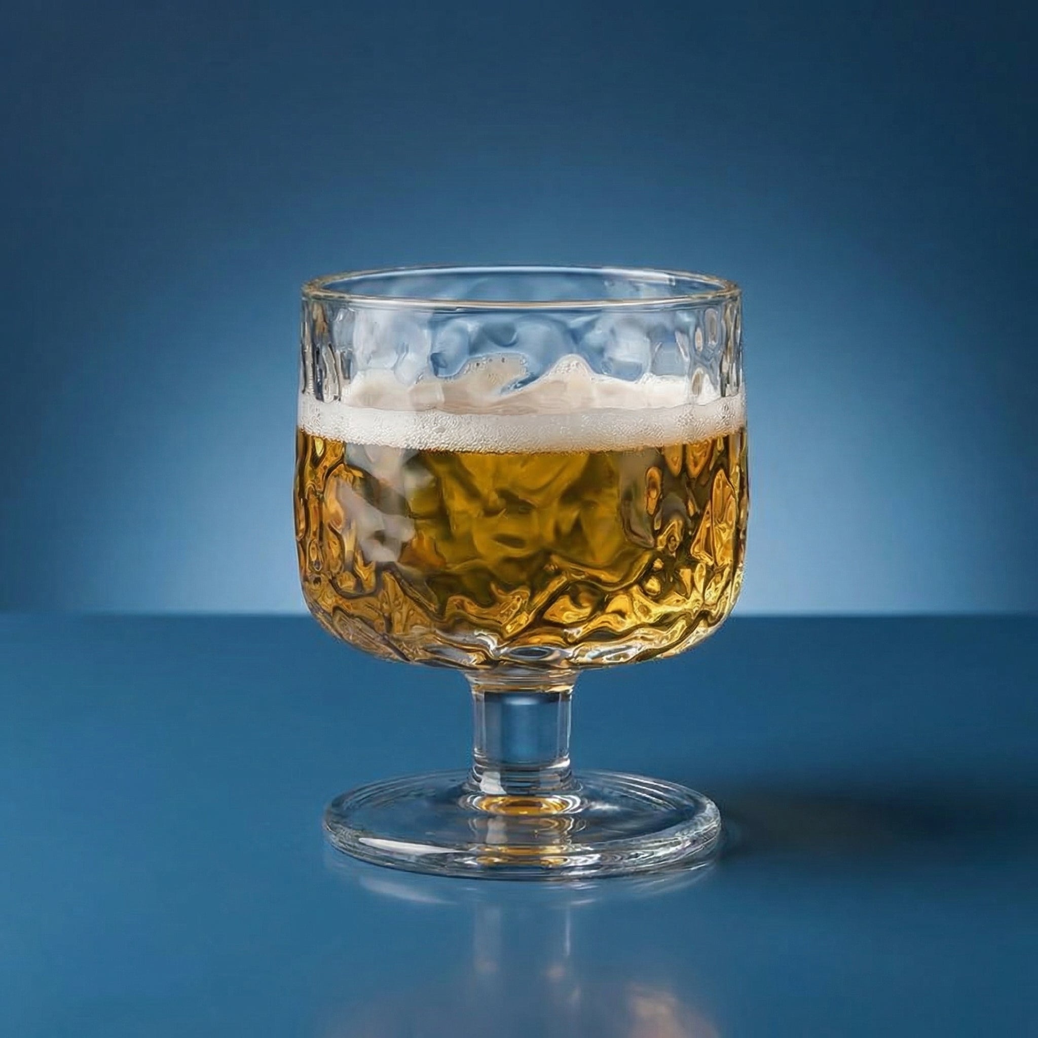Vintage Embossed Stemmed Glass Cup
